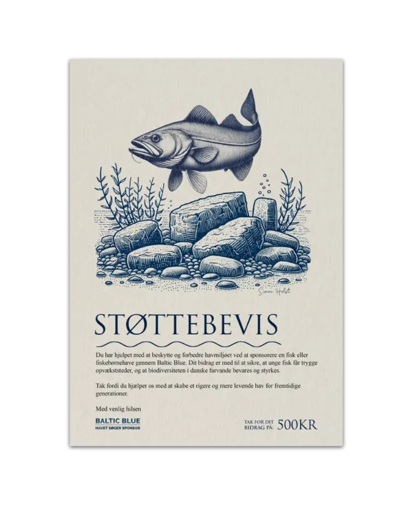Illustration af Torsk fra Havet Søger Sponsor